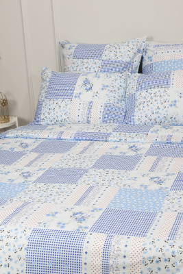 Пододеяльник бязь 142г/м2 Пэчворк-1 голубой